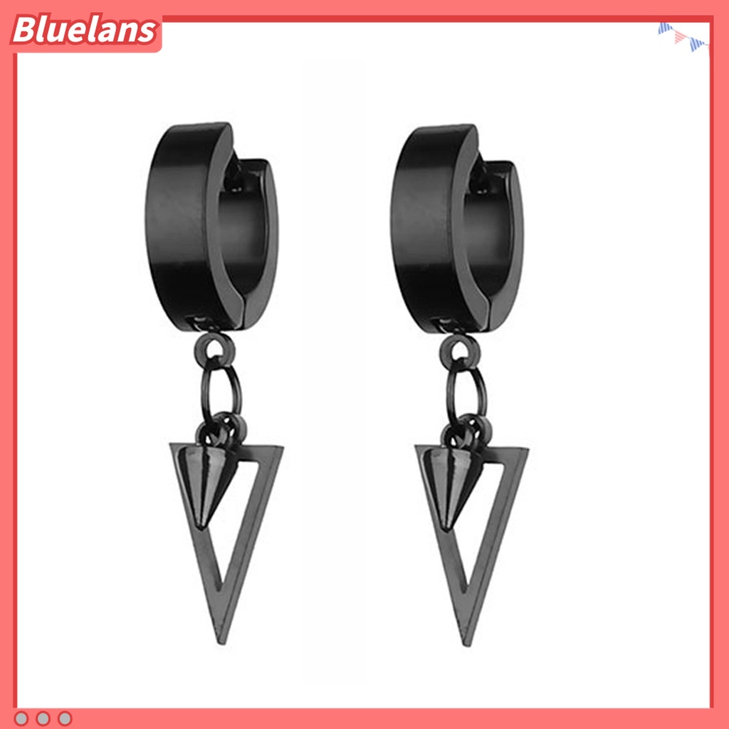 1 Pc Anting Stud Aneka Bentuk Warna Solid Gaya Punk Gothic Untuk Pria