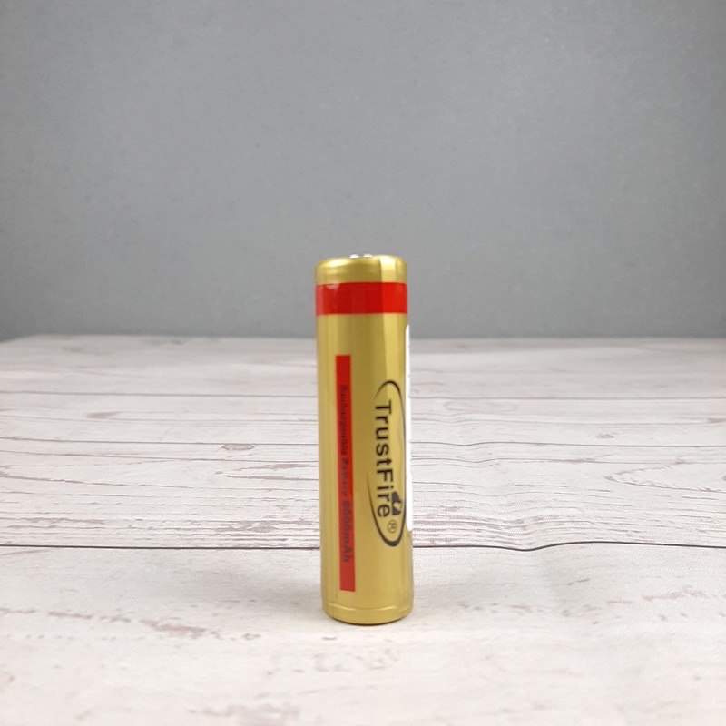 Trustfire Baterai Li-ion 18650 1000mAh 3.7V Button Top - BRC 18650 - Golden