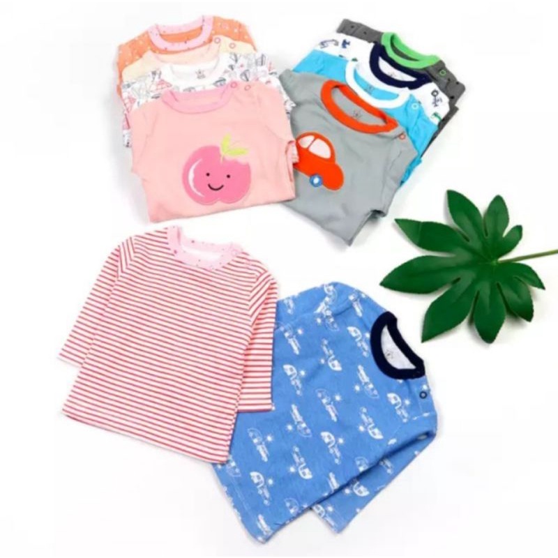 ATASAN PENDEK BAYI 6-24M TEES BLUEFLY KAOS LENGAN PENDEK /  PANJANG / KUTUNG BAYI ISI 5 PCS (SNI) / TEE LENGAN PANJANG KATUN SNI