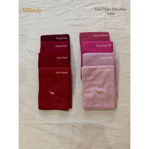 Part 1 Mylady Hijab Plain Voal Ultrafine by Myladyhijab dark mustard silver broken white optic white-4