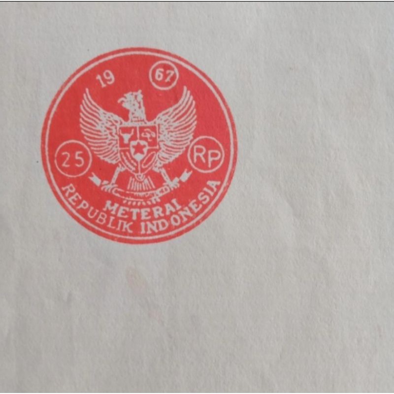 

Kertas Segel Asli Tahun 1967 Double