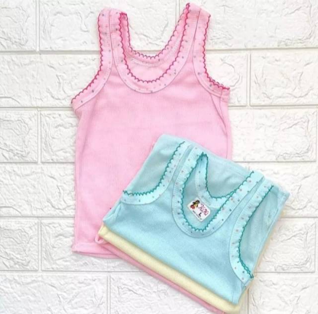 1/2 Lusin Kaos dalam bayi WARNA Singlet bayi ukuran S / M / L / XL baby newborn