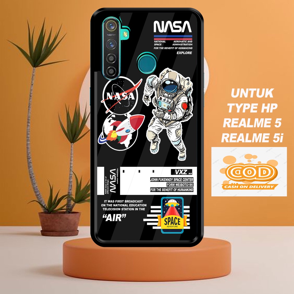 SRC - Case Realme 5 5i 5s Motif NASA Casing Hardcase Glossy 2D Terbaru Silikon Softcase Aero case ki