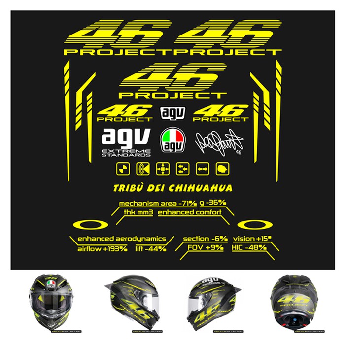 Sale STICKER SKOTLET CUSTOM HELM  STIKER  AGV  PISTA 46  