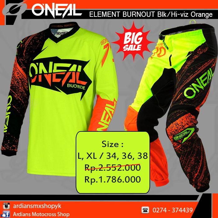 SALE - Jersey Celana - Oneal Burnout - Trail Cross Trabas Grasstrack Enduro