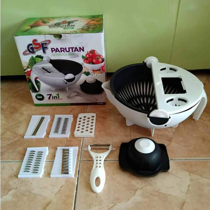 ALAT PARUTAN BASKOM SERBAGUNA / MANGKOK TIRISAN SAYUR SERBAGUNA 7 IN 1 GSF G-7005 / GSF G7005 / GSF 7005