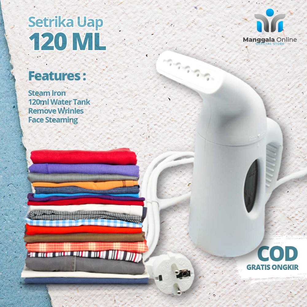 SETRIKA UAP HANDHELD GARMENT STEAMER 120ML - HDL-7010 - WHITE