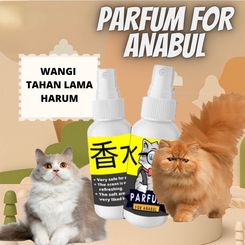 Parfum Kucing Mengharumkan dan Melembutkan Bulu tanpa Lepek Premium Wangi Tahan Lama Anti Bakteri FEZONE