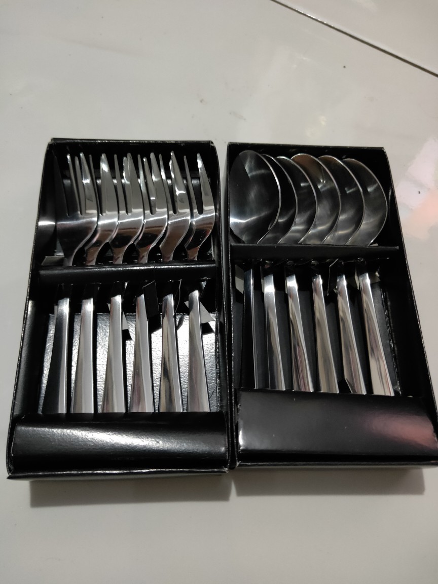 Set Sendok Garpu Kecil / Sendok Teh Mirror Finish Stainless Tebal