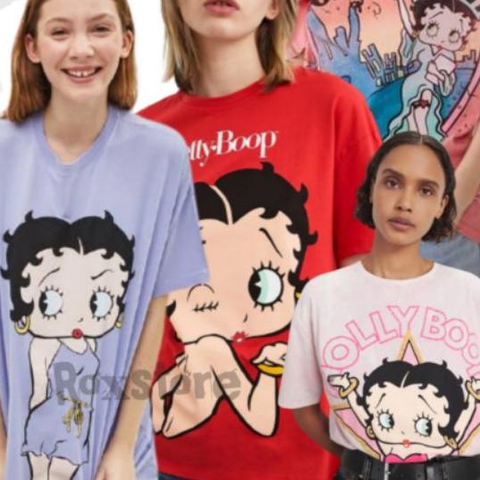 ✯ t-shirt zara Betty boop / kaos wanita / baju wanita / kaos Zara wanita / berskh* / baju disney / k