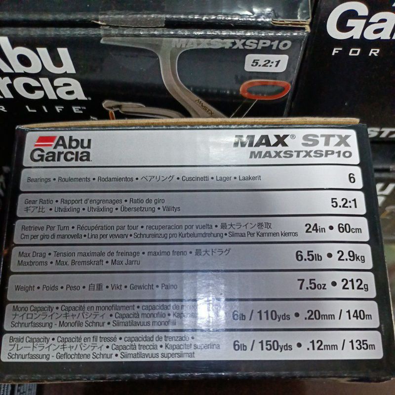 reel abugarcia max stx 10,20,30,40