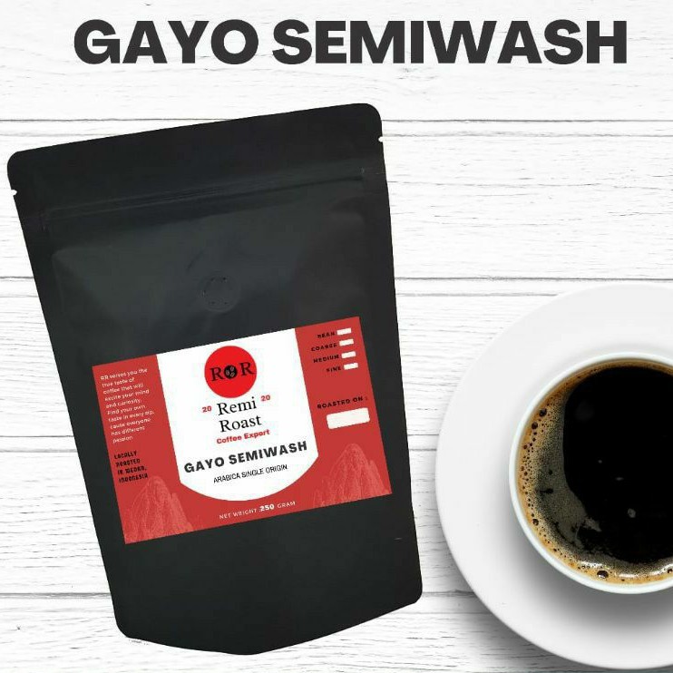 

KOPI ARABIKA GAYO SEMIWASH 250 GRAM BIJI / BUBUK