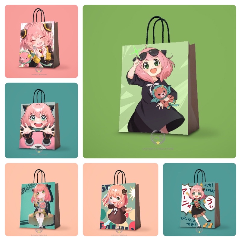 

Paperbag Anya Spy X family Tas kado Tas kertas Goodie bag shopping bag Hampers Birthday