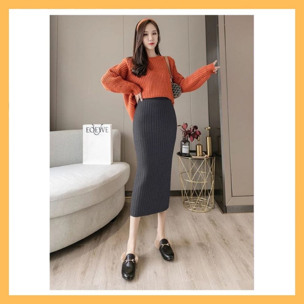 MIDI SKIRT WANITA / Rok Pendek Wanita / Rok Rajut Wanita / mini skirt / pakaia rajut wanita / Rok