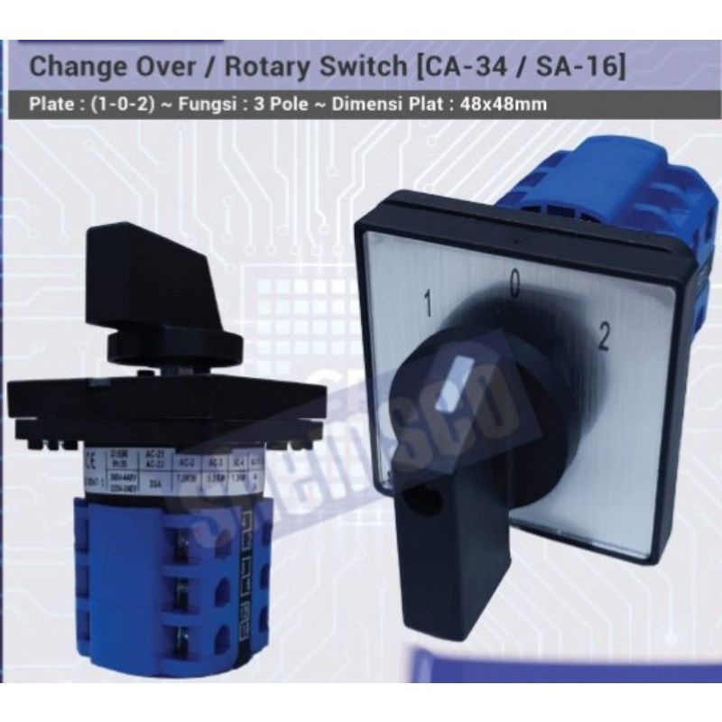 Jual Rotary Selector Switch Change Over Switch Pole Dan