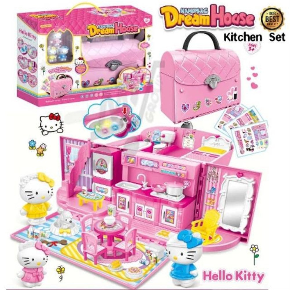 Mainan Anak Rumah Rumahan Bentuk Tas Karakter Hello Kitty Atau Frozen Shopee Indonesia