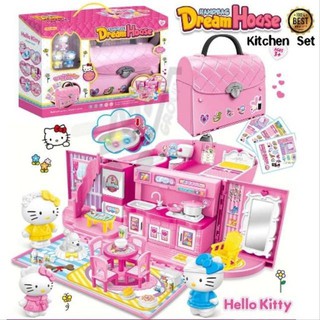  Mainan  Anak Rumah Rumahan Bentuk Tas Karakter Hello Kitty 