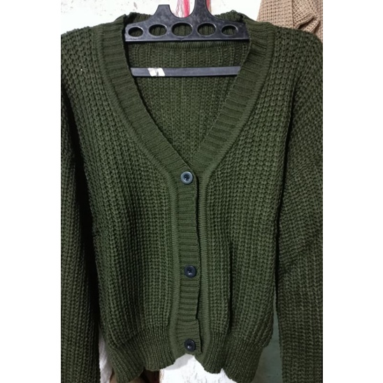 Chexicila Cardi Rajut PREMIUM Super Tebal /Premium 3get Super TEBAL Rajut adem Halus-3GT01 -Army