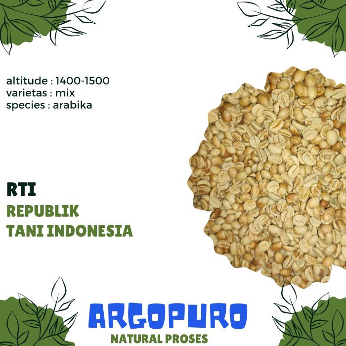 

Biji Kopi Mentah ARABIKA ARGOPURO NATURAL proses - GREEN BEAN