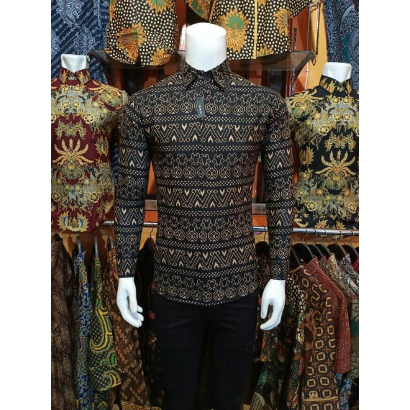 [ BISA COD ]BATIK SLIMFIT SEMOT COKLAT