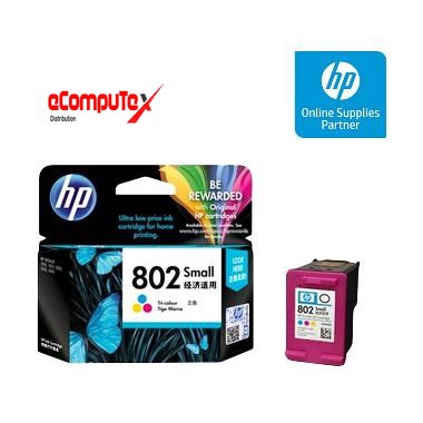 CARTRIDGE HP 802 COLOR SMALL / TINTA CATRIDGE HP802 COLOUR SMALL ORIGINAL - RESMI