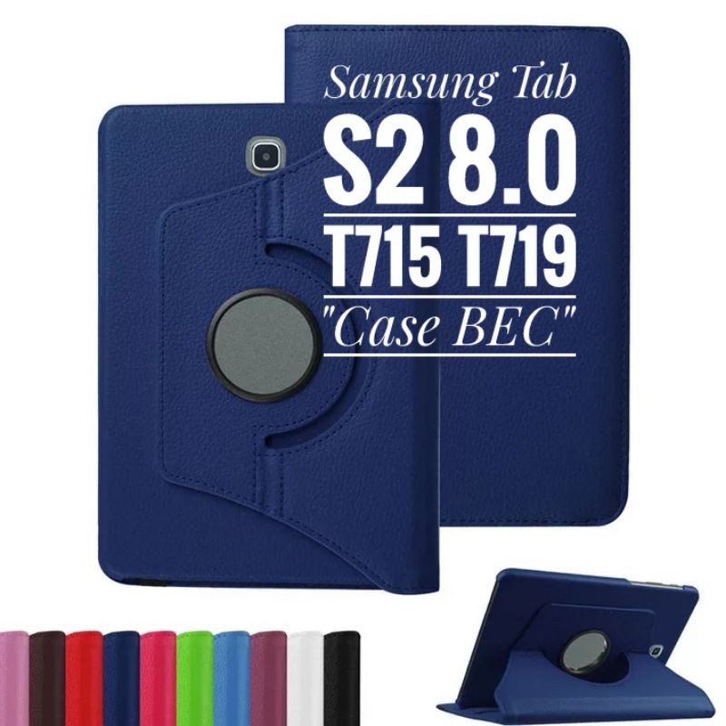 Samsung Tab S2 S 2 8.0 8inchi T719Y T715Y T719 T715 T710 Rotary PU Leather Stand Flip Case Cover Ber