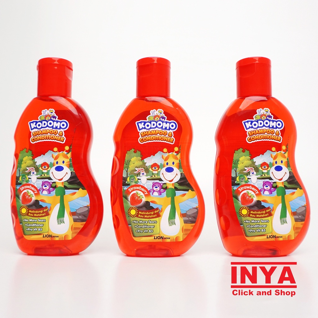 KODOMO SHAMPOO &amp; CONDITIONER STRAWBERRY 200ml - Shampo Bayi - Baby &amp; Kids