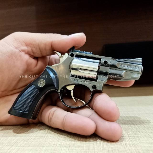 Korek Api Pistol Revolver Kecil, Korek Gas Unik, Mancis Murah, Souvenir
