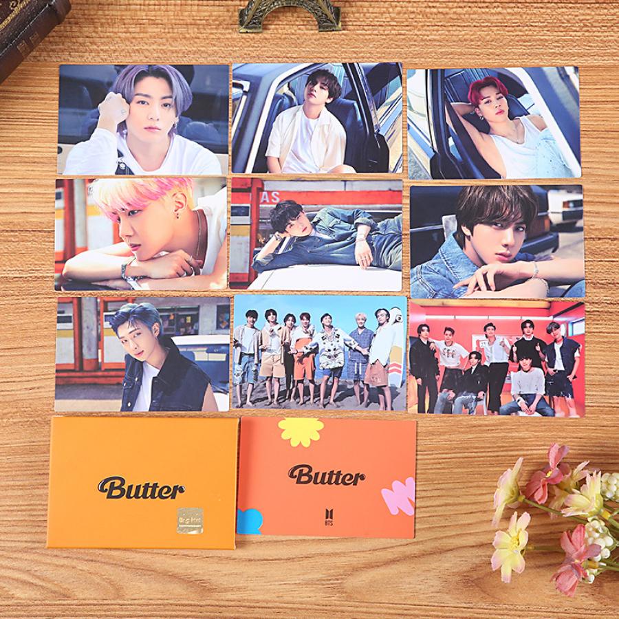 8pcs / set Kartu Lomo Foto KPOP BTS Butter Untuk Koleksi