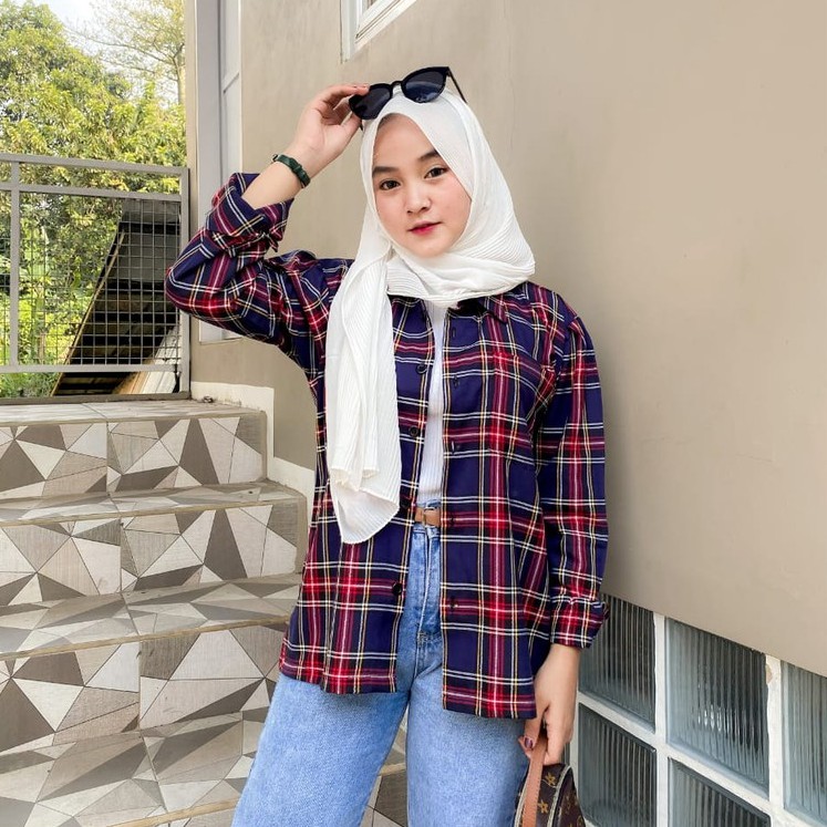 KEMEJA TARTAN SHIRT OVERSIZE BY HAIZONA-7