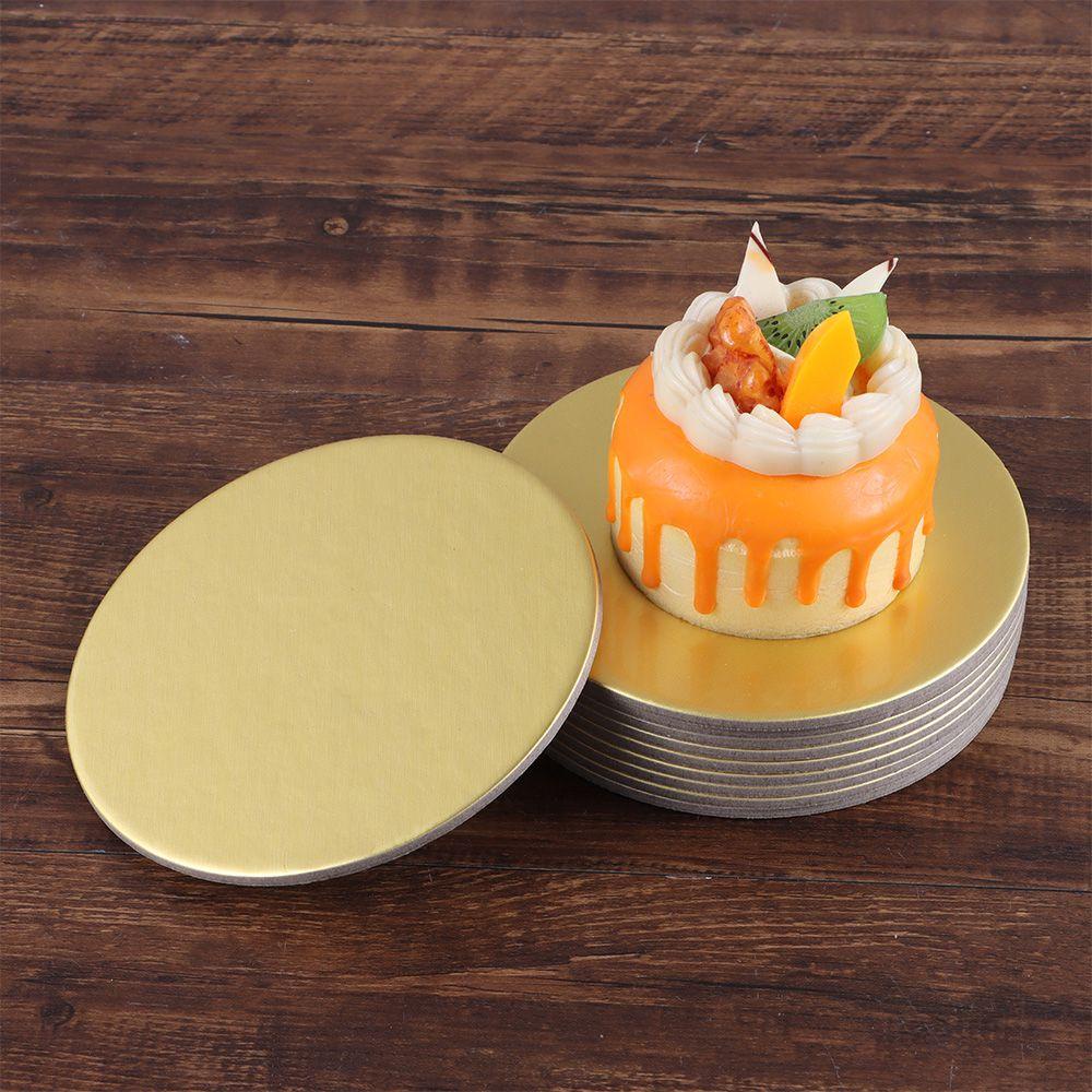 Solighter 10pcs Papan Kue Bulat Set Handmade Baking Ukuran Besar Cupcake Dessert Tray Mousse Cake Diameter12 /16 /22 /26cm