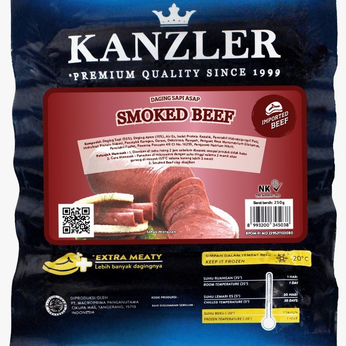 

Kanzler Smoked Beef 250gr Daging Asap Kanzler 250gr