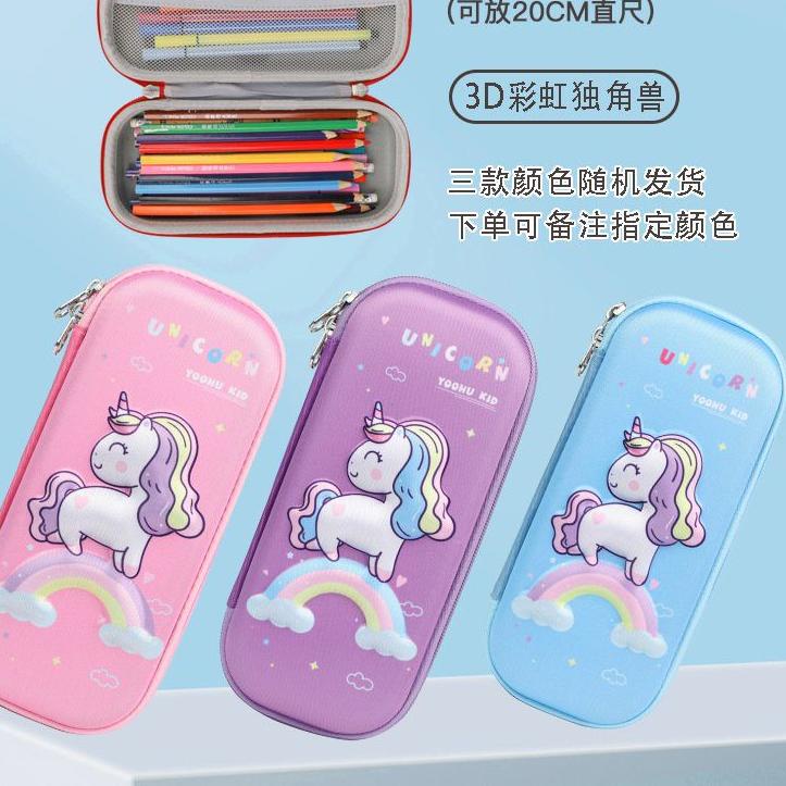 

Lagi Tren.. Kotak Tempat Pensil Pena Anak 3D TK SD Jerapah Unicorn Princes Astronot Mobil Dino