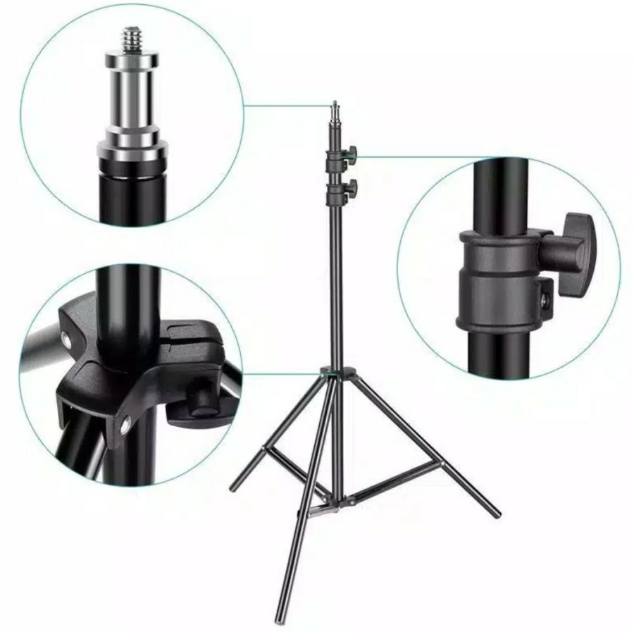 Tripod Besi 3113 3118 3130 Kamera / Handphone 1.1 Meter Warna Hitam phone holder free holder u tripod 1 meter bahan besi