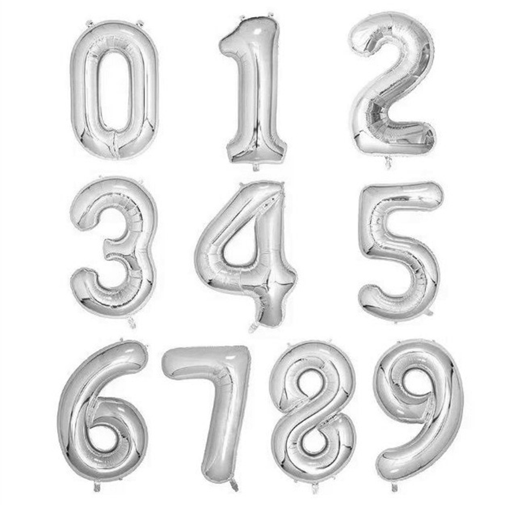 (Tk) Balon Foil Helium Bentuk Angka Ukuran 32 &quot;Untuk Dekorasi Pesta Ulang Tahun