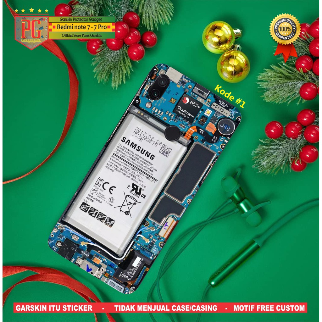 Garskin Xiaomi Redmi Note 7 Original Motif Mesin