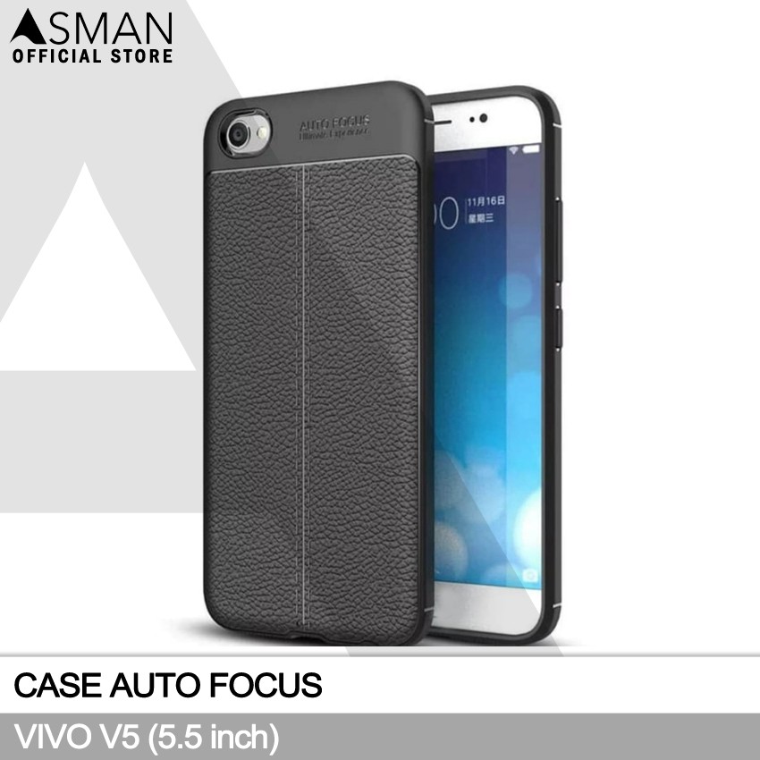 Auto Focus VIVO V5 (5.5&quot;) | Soft Case Leather Premium - Hitam