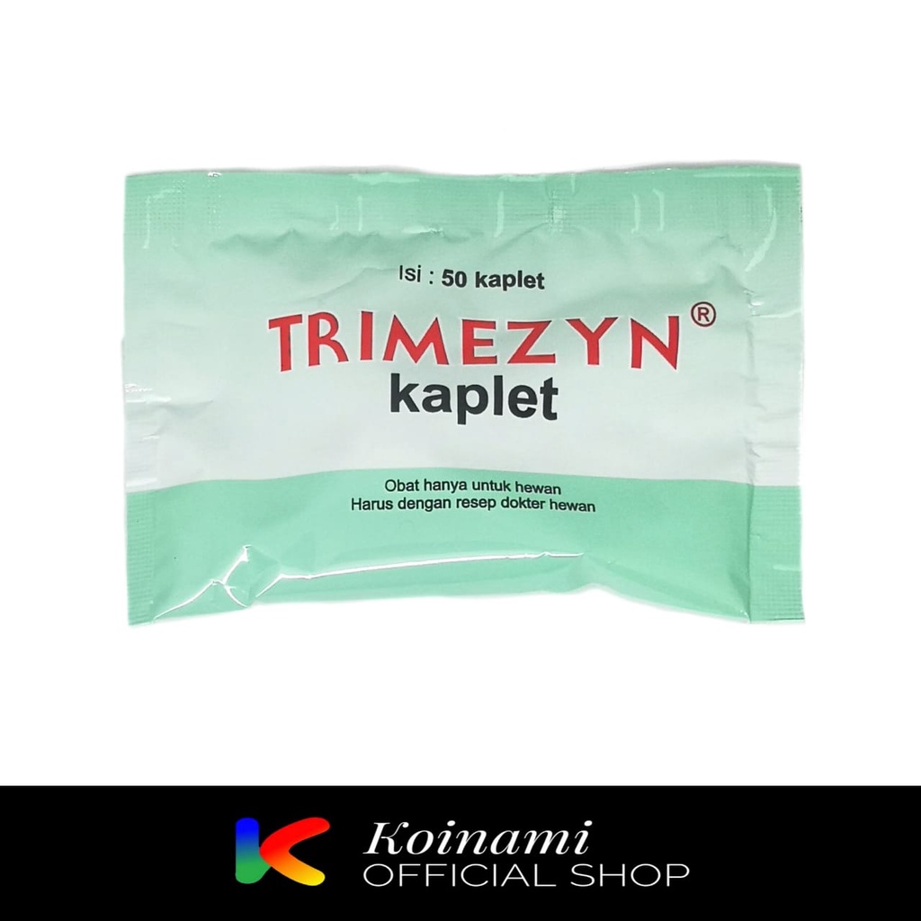 TRIMEZYN 50 KAPLET / OBAT NGOROK PULLORUM AYAM Pneumonia Colibacilosis Babi / MEDION