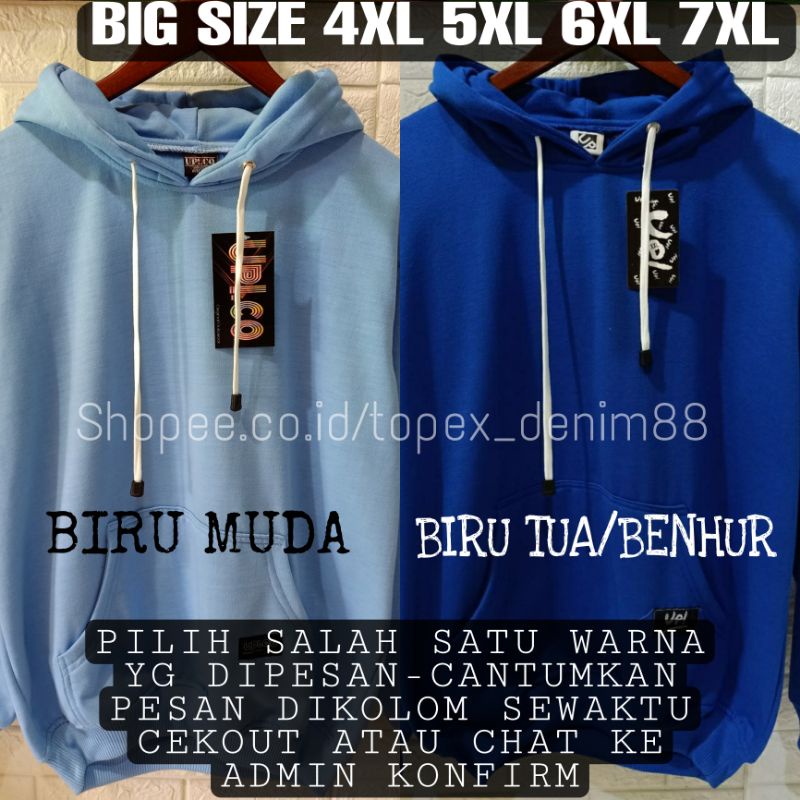 HOODIE OVERSIZE BIG SIZE UP.co, HOODIE JUMBO MUAT Sampai BB 150kg