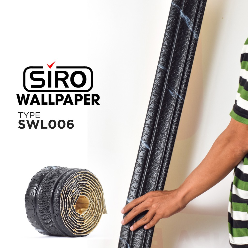 LIST BORDER FOAM 3D LIS WALLPAPER BORDER STICKER-SWL06-HITAM