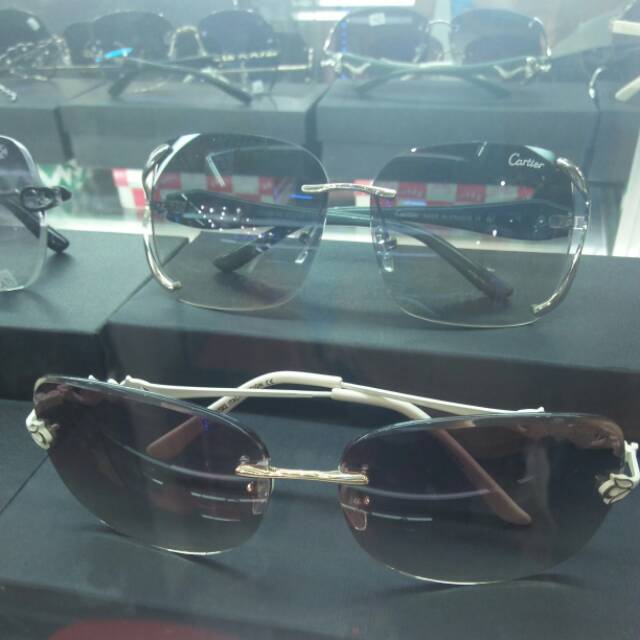 KACA MATA WANITA CARTIER MIKA UDAH PAKAI ANTI RADIASI 100% DAN BOX