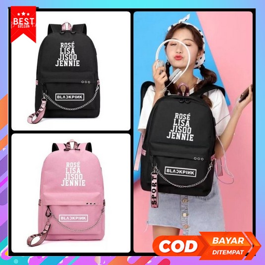Harga Promo Tas Genic/Tas Ransel Genic/Tas Sekolah Genic/Tas Ransel Se Tas Sekolah Wanita Blackpin