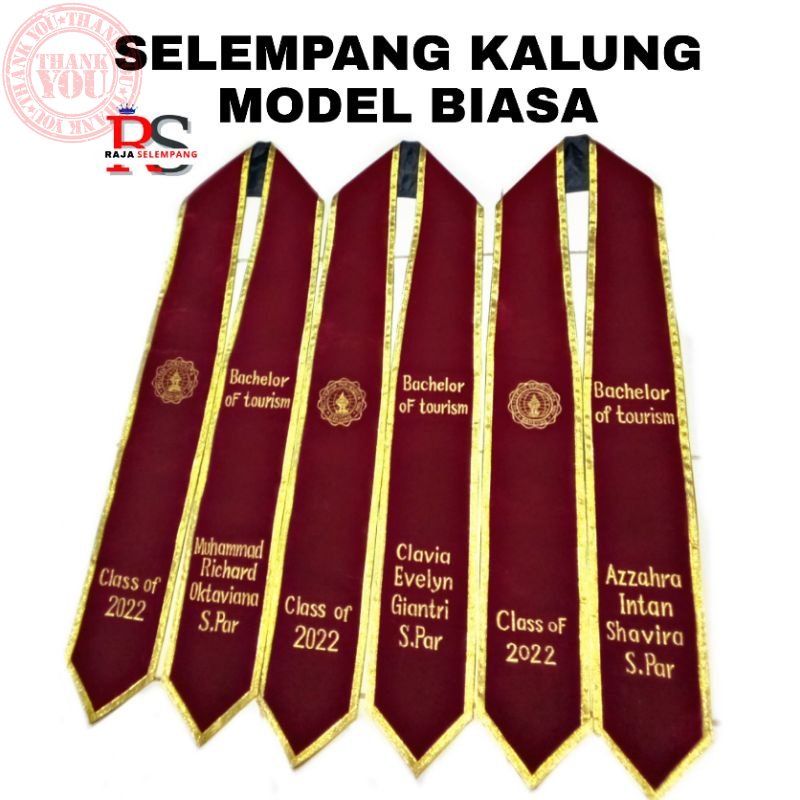 Selempang slempang kalung wisuda logo/ selempang leher wisuda LOGO /selempang sarjana/ selempang wis