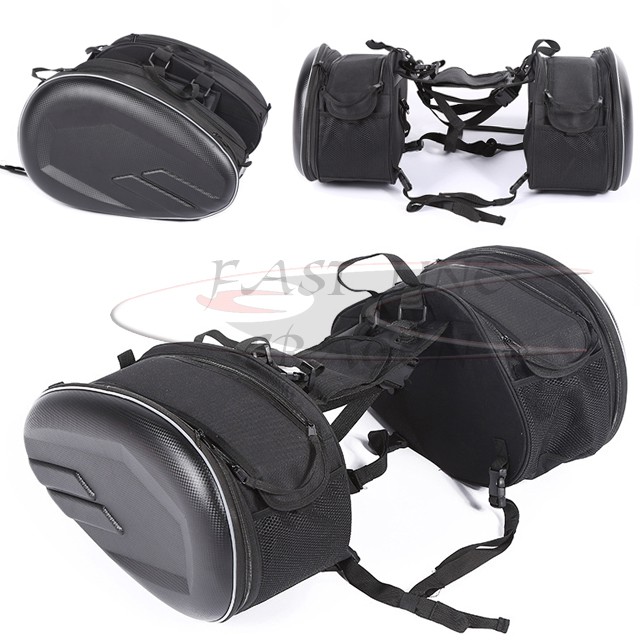 Saddle Bag Motor Touring Free Raincoat Dan Penyangga Tas