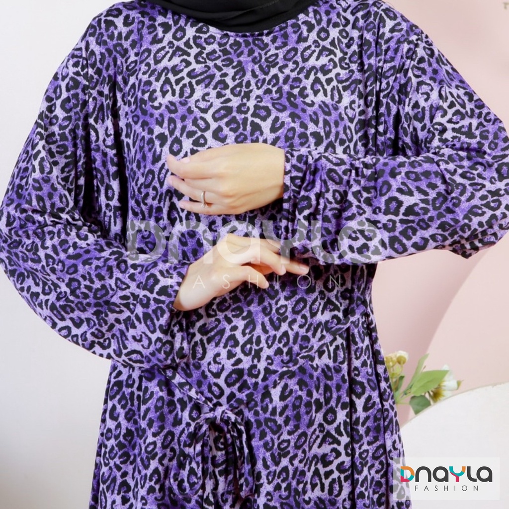 Daily Set Setelan Baju Wanita / Setelan Celana Panjang / Setelan Baju Wanita Motif Macan Leopard