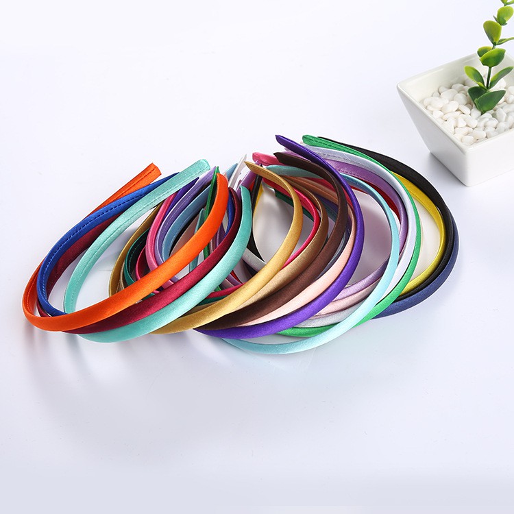 Bando Korea Lidi Polos Headband Untuk Aksesoris Rambut Wanita/ 1Pc Bandana Handmade DIY Warna Permen