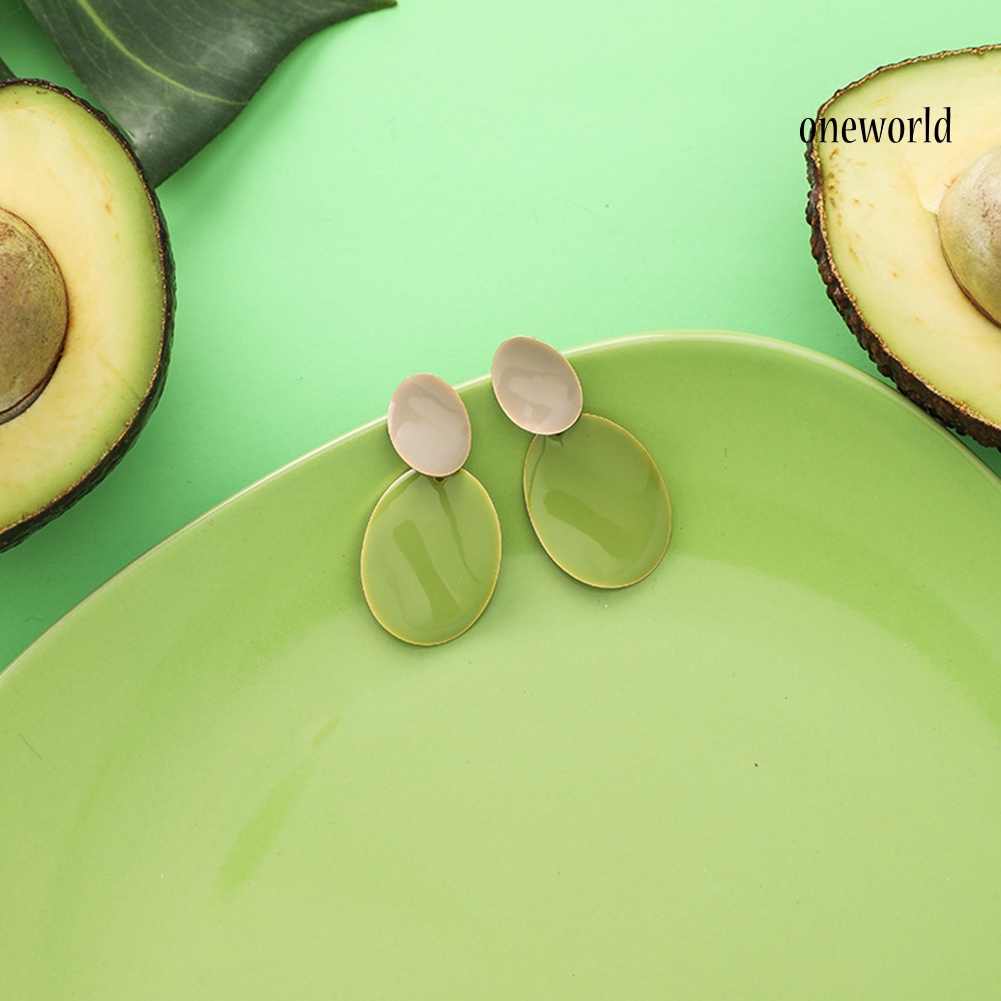 OW# Women Avocado Flower Heart Geometric Dangle Ear Drop Hook Earrings Jewelry Gift