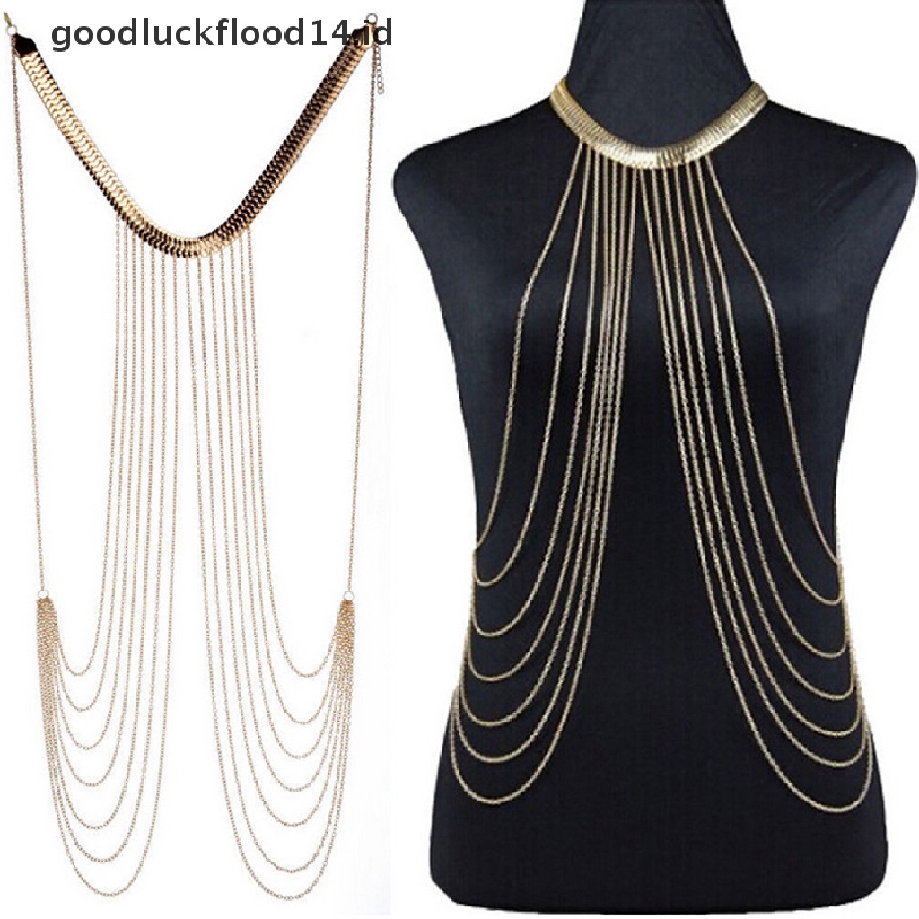 [OOID] Hot Sexy Body Chain Necklaces Tassel Alloy Long Necklace Female Fashion Jewelry ID