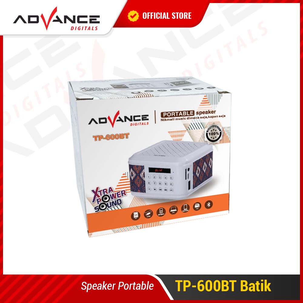 Advance TP-600 BT - Wireless Speaker / Speaker Multimedia Portable | Garansi Resmi Advance