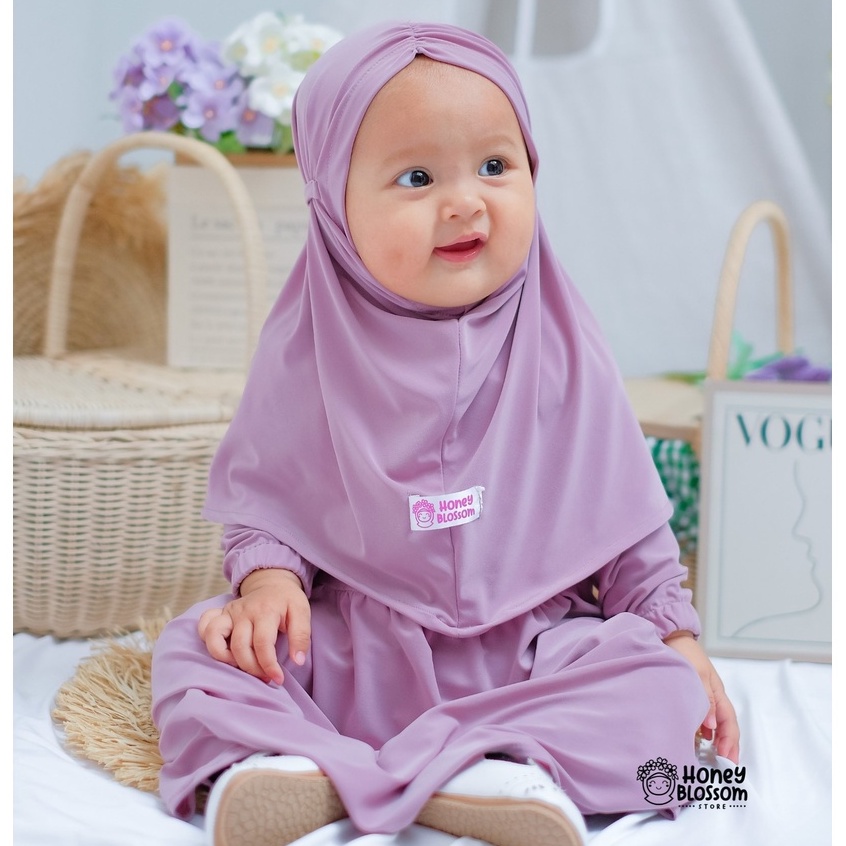 HoneyBlossom - gamis bayi polos cantik / gamis bayi perempuan 6 12 bulan lylia / gamis bayi